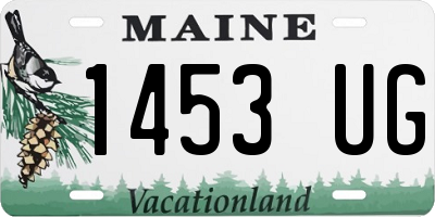 ME license plate 1453UG
