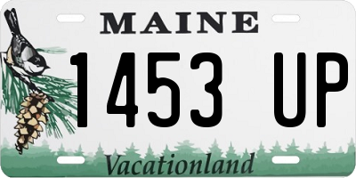 ME license plate 1453UP
