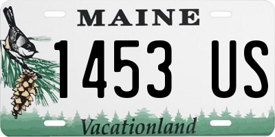 ME license plate 1453US