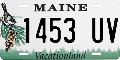 ME license plate 1453UV