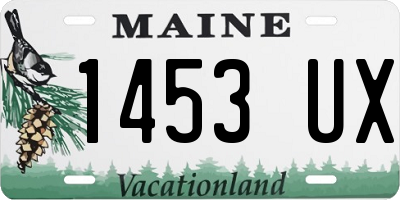 ME license plate 1453UX