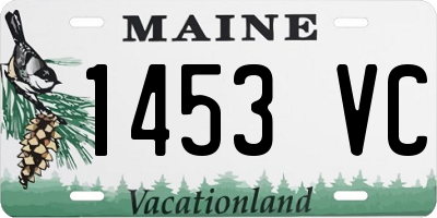 ME license plate 1453VC