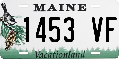 ME license plate 1453VF