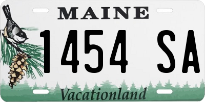 ME license plate 1454SA