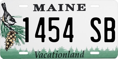 ME license plate 1454SB