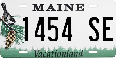 ME license plate 1454SE