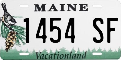 ME license plate 1454SF