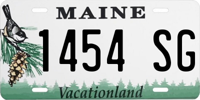 ME license plate 1454SG