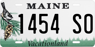 ME license plate 1454SO