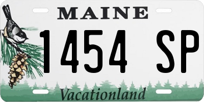 ME license plate 1454SP