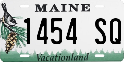 ME license plate 1454SQ