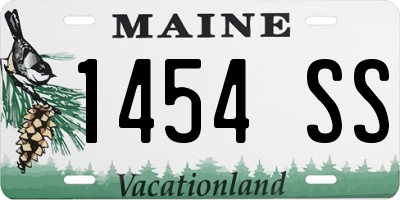ME license plate 1454SS