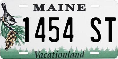 ME license plate 1454ST