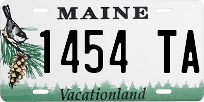 ME license plate 1454TA