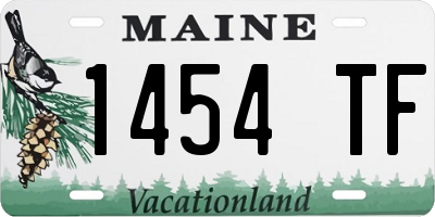 ME license plate 1454TF