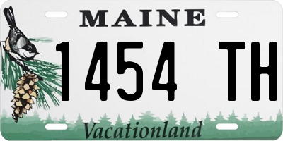 ME license plate 1454TH