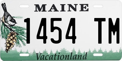 ME license plate 1454TM