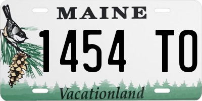 ME license plate 1454TO