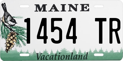 ME license plate 1454TR