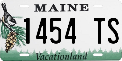 ME license plate 1454TS