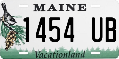 ME license plate 1454UB