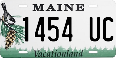 ME license plate 1454UC