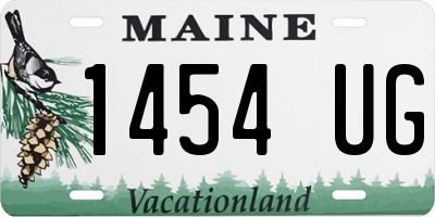 ME license plate 1454UG