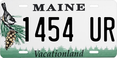 ME license plate 1454UR