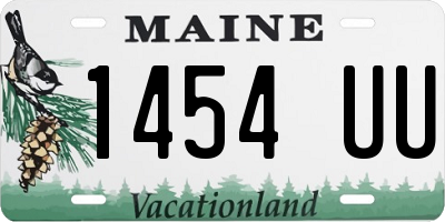 ME license plate 1454UU