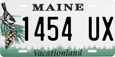 ME license plate 1454UX