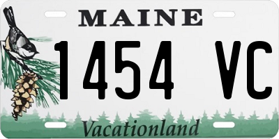 ME license plate 1454VC