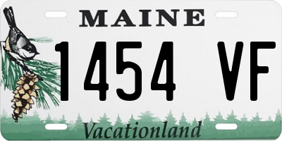 ME license plate 1454VF