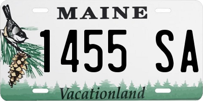 ME license plate 1455SA