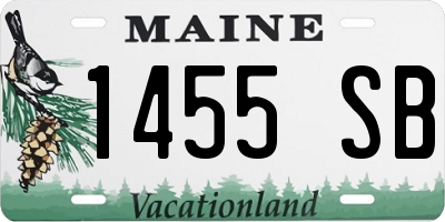 ME license plate 1455SB