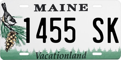 ME license plate 1455SK
