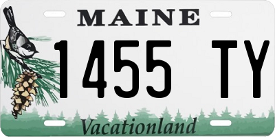 ME license plate 1455TY