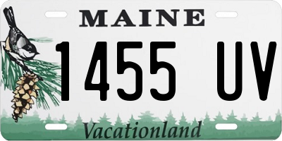 ME license plate 1455UV