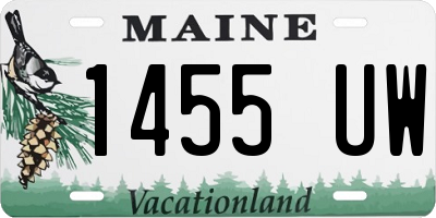 ME license plate 1455UW