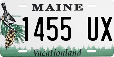 ME license plate 1455UX