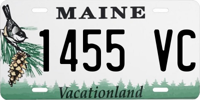 ME license plate 1455VC