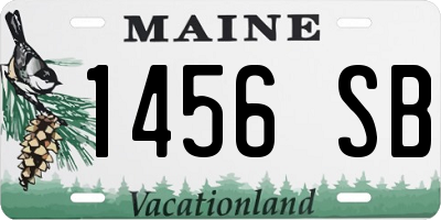 ME license plate 1456SB