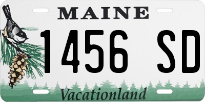 ME license plate 1456SD