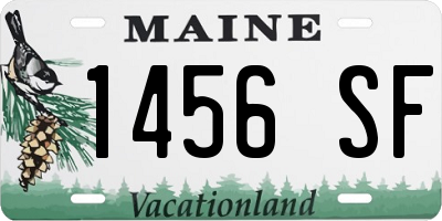 ME license plate 1456SF