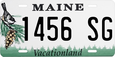ME license plate 1456SG