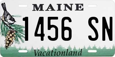 ME license plate 1456SN