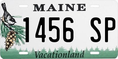 ME license plate 1456SP