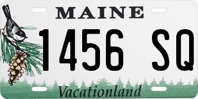 ME license plate 1456SQ