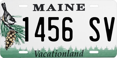 ME license plate 1456SV