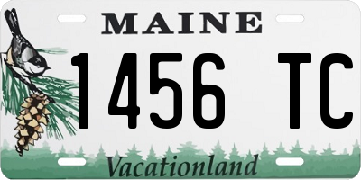 ME license plate 1456TC