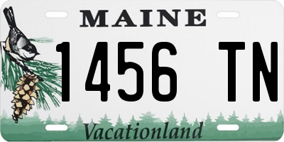 ME license plate 1456TN